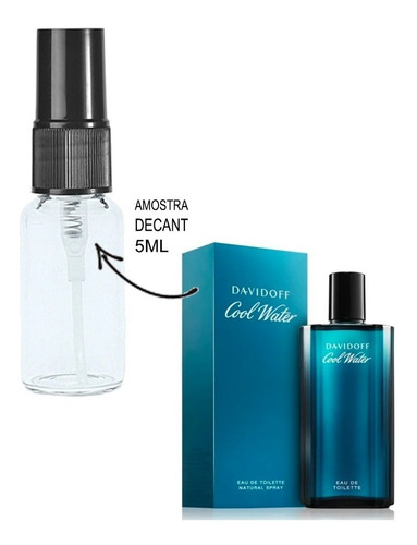 Imagem 2 de 3 de Decant 5ml - Perfume Cool Water Davidoff Amostra Vidro Spray