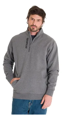 Polerón Midweight Quarter Zip Hombre Gris Cat