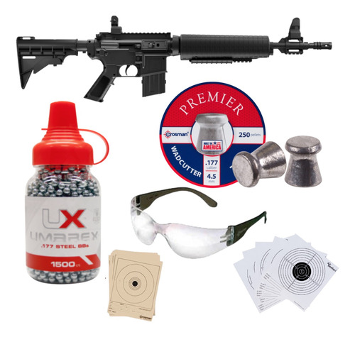 Marcadora Rifle Crosman M4-177 Kit .177 Bbs Xchws C 