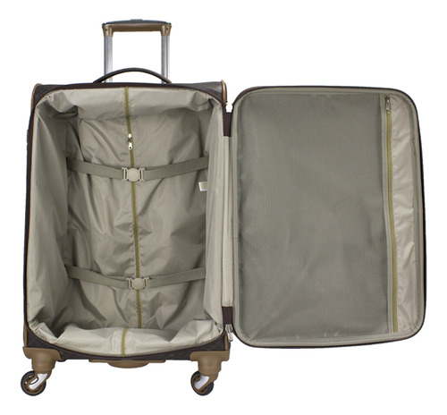 Mala De Viagem Média 23kg Munique Café 70cm Com Giro 360º Marrom
