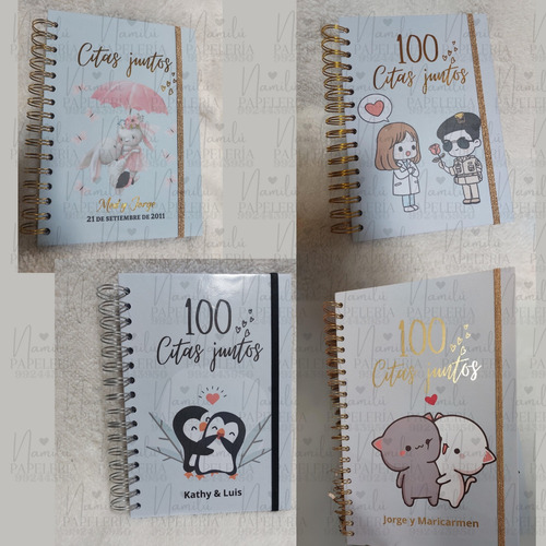 Libro Tamaño A4 100 Citas Juntos Personalizado