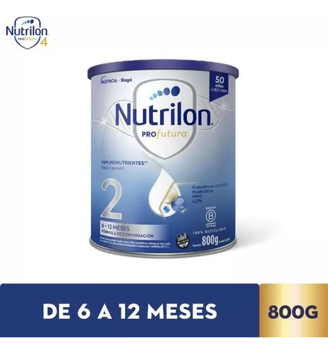 Nutrilon Profutura 2 Nutricia Bago Lata 800g Sin Tacc