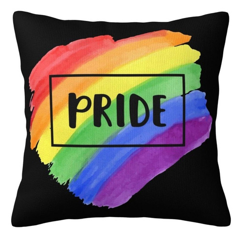 Almohada Orgullo Lgtb Pride En Terciopelo Cojin Con Relleno