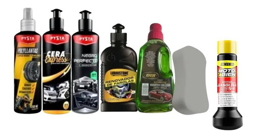 Kit Limpieza Vehiculos 5 Productos Super Promoción + Aditivo