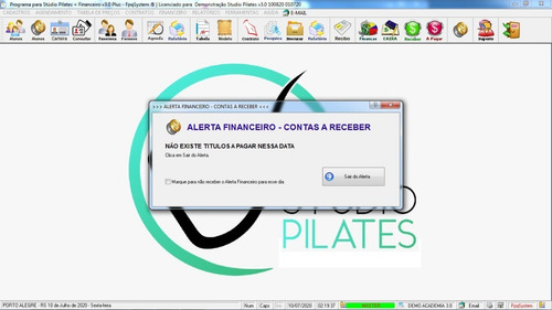 Software Studio De Pilates Com Agendamento E Financeiro V3.0