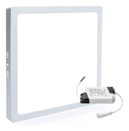 Painel Plafon Led Sobrepor Quadrado 12w Branco Frio 6500k