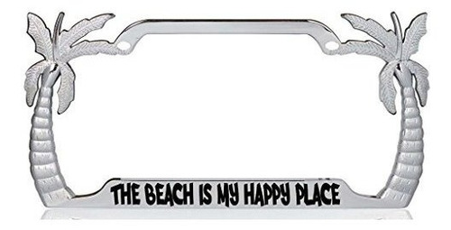 Marco - The Beach Is My Happy Place Palm Tree Design Chrome 