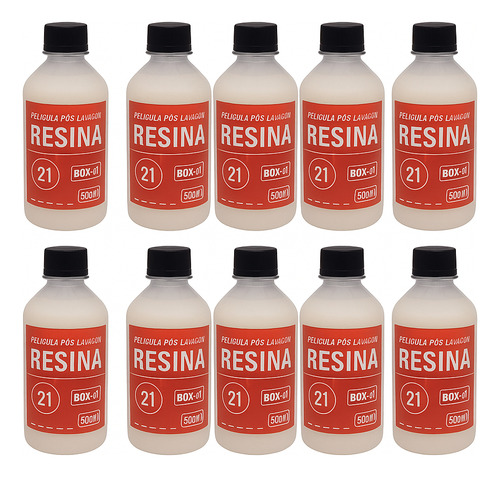 Kit 10 Resina Pós Lavagem Box21 Brilho Proteção