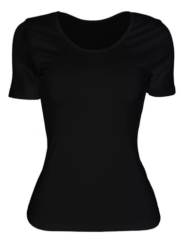 12 Blusa Playera Jera Lycra Manga Corta Dama Unitalla