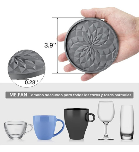 Juego De 6 Posavasos Antideslizantes, Posavasos De Mesa .
