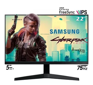 Monitor Samsung Lf22t350fhlxpe 22' Ips 75hz 5ms Fhd Hdmi Vga