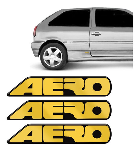 Adesivo Aero Gol Bola 1995/1999 Emblema Lateral/teto Dourado
