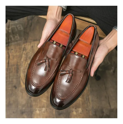 Mocasines cafes hombre sale