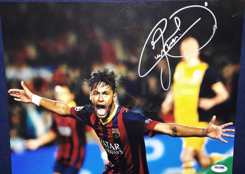 Fotografia Autografiada Neymar Jr. Barcelona Psg Brasil