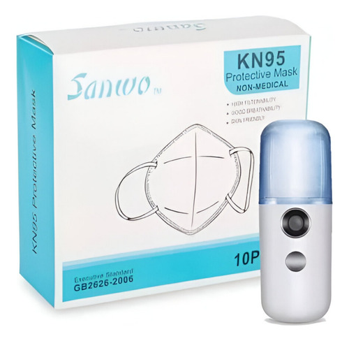 Cubrebocas Sanwo Kn95 Blanco 30 Piezas Humificador De Regalo