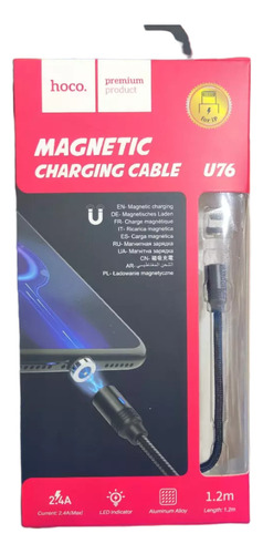 Hoco Cable Magnetico iPhone U76 Negro