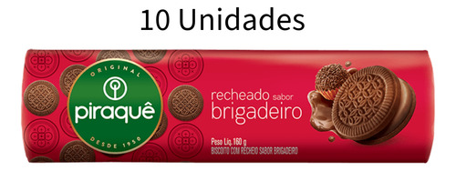 Kit 10 Biscoito Recheado Piraquê 160g - Sabores Diversos