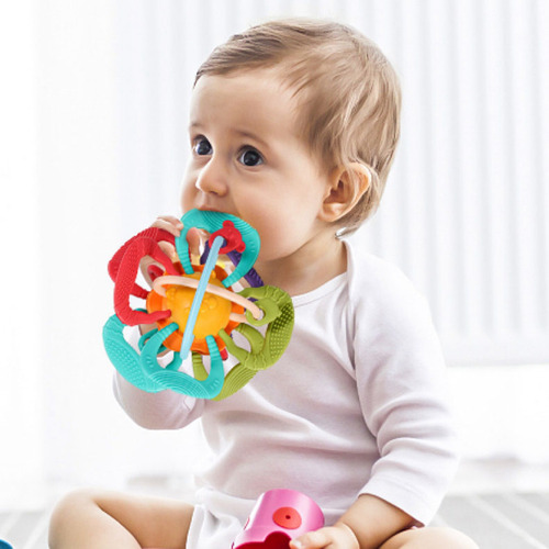 Pelota De Dentición Para Bebés, Mordedor Sensorial, Fácil De