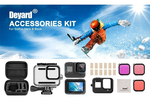 Imagen 2 de 9 de Kit De Accesorios Para Camara Gopro Hero 8 Black
