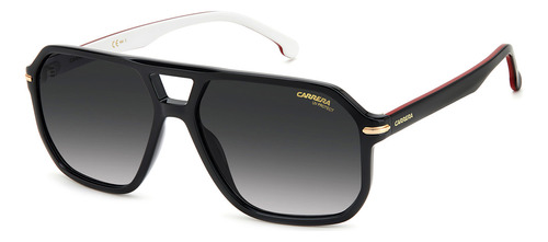 Anteojos De Sol Carrera Carrera 302/s 205787m4p599o Eg, Diseño Ocean Con Marco De Poliamida Color Negro Multicapa, Lente Gris De Poliamida Degradada, Varilla Negra De Poliamida