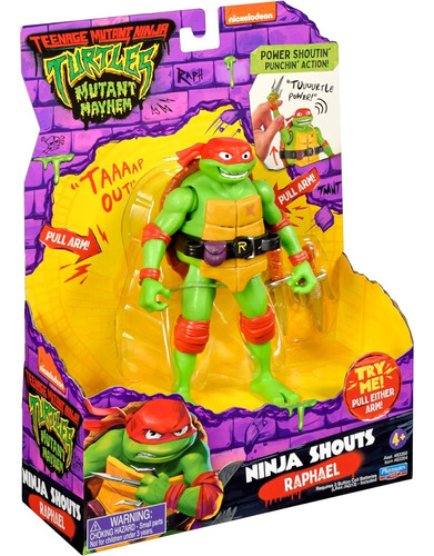 Tmnt Tortugas Ninja Caos Mutante - Raphael Ninja Shouts