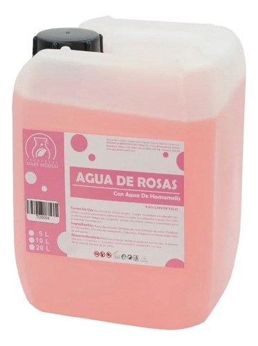  Agua De Rosas Con Agua De Hamamelis (20 Litros) Tipo De Piel Todo Tipo De Piel