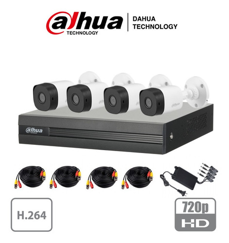 Kit 720p Dvr 4 Ch 4 Camaras B1a11 720p 20m Exterior Ip67