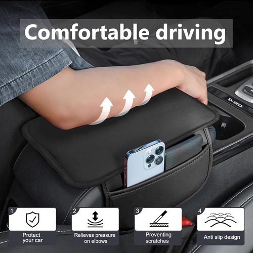;= Funda Cubre Descansa Brazos Almohada Cuero Codera Auto