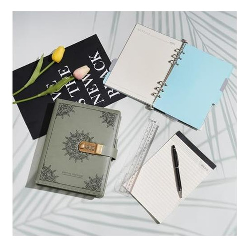Wason Journal Con Lock A5 Binder Diary Diary Spiral Notebook