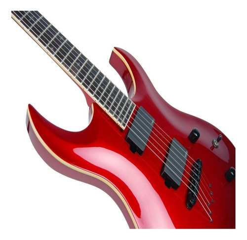 Guitarra elétrica Washburn HM Series WM24 de  mogno metallic red brilhante com diapasão de pau-rosa