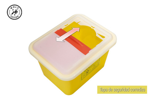 2pz Contenedor De Objetos Punzo Cortantes Rpbi 3 Litro Color Amarillo