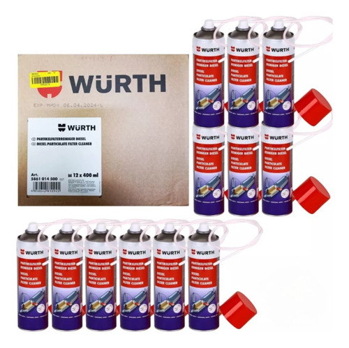  Limpiador Filtro Partículas Diesel Dpf Wurth / 400 Ml X 12 