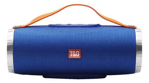 Parlante Portatil T&g Tg-109 Bluetooth Stereo Radio Fm Usb Color Azul