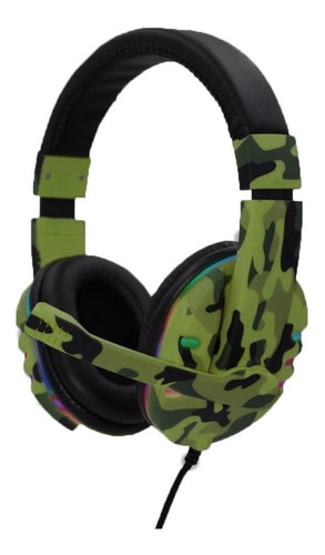 Diadema Gamer Camuflado Army Style Kr-gm601 Rgb