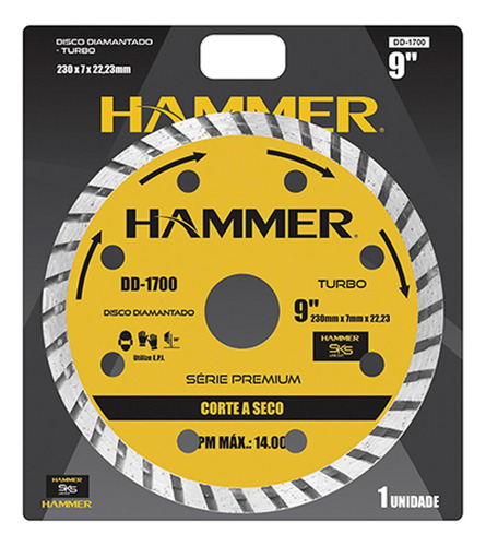 Disco Diam Hammer Turbo 9 X 230mm