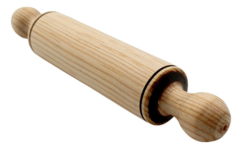 Rodillo De Madera Artesanal Para Amasar Mini, 19.5 X 3.5 Cm Color Café Integral