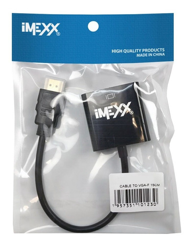 Adaptador Imexx Ime-19841 Display Port Macho A Vga Hembra