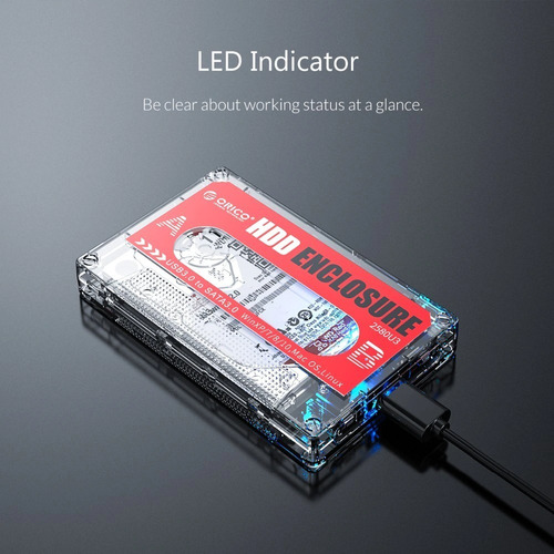 Imagem 4 de 5 de Case Hd Ssd 2.5 Usb 3.0 Fita Cassete Orico 5gbps