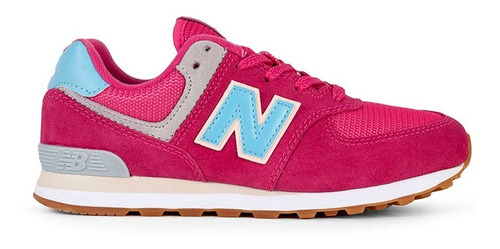 Zapatillas New Balance Pc574sc Kids Rosa Celeste Niña