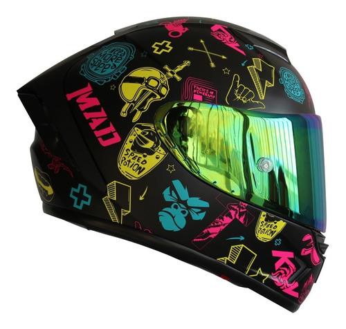 Casco Motociclista Kov Aircut Smash Colores