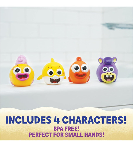 ¡wowwee Baby Shark Bath Squirt Toy 4-pack Big Show!