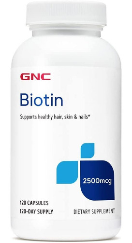 Biotina 2500 Mcg Gnc 120 Cápsulas