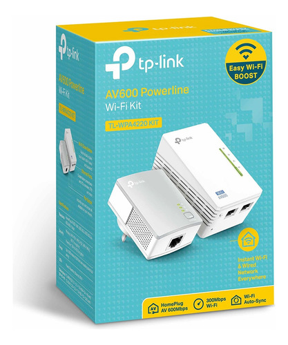 Kit Powerline Extensor Wifi Av600 Tp-link Tl-wpa4220kit