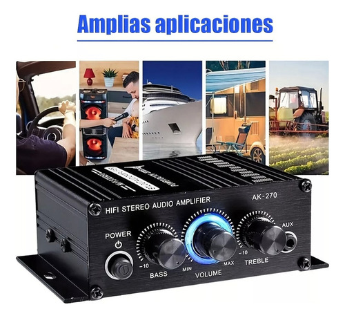 ' Amplificador Mini 400w Audio Hifi For Autos Moto Con Cable