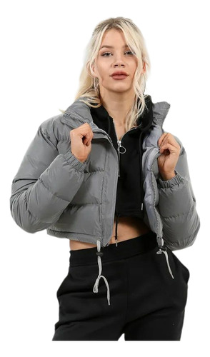 Chaqueta De Plumón Corta Y Ligera A La Moda Para Mujer