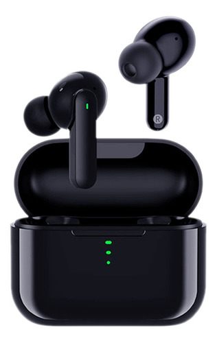 Auriculares in-ear QCY T11S con bluetooth, color negro.