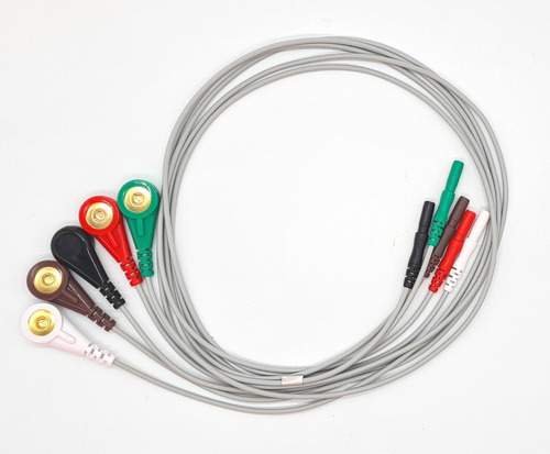 Cables Holter Eccosur , X5 Unidades 90cm Premium.