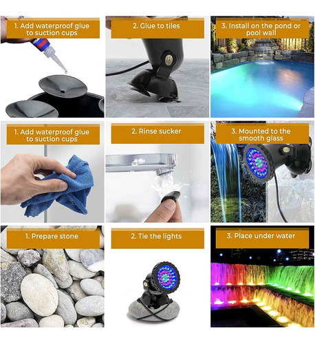 Luces Para Estanque Shoyo Que Cambian De Color, Impermeables