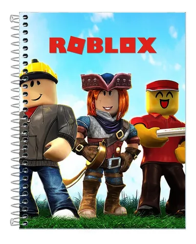 Caderno Desenho Roblox Capa Dura 96 Folhas