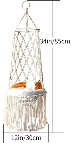 Cama Colgante Tejida A Mano Columpio Bohemio Para Gatos